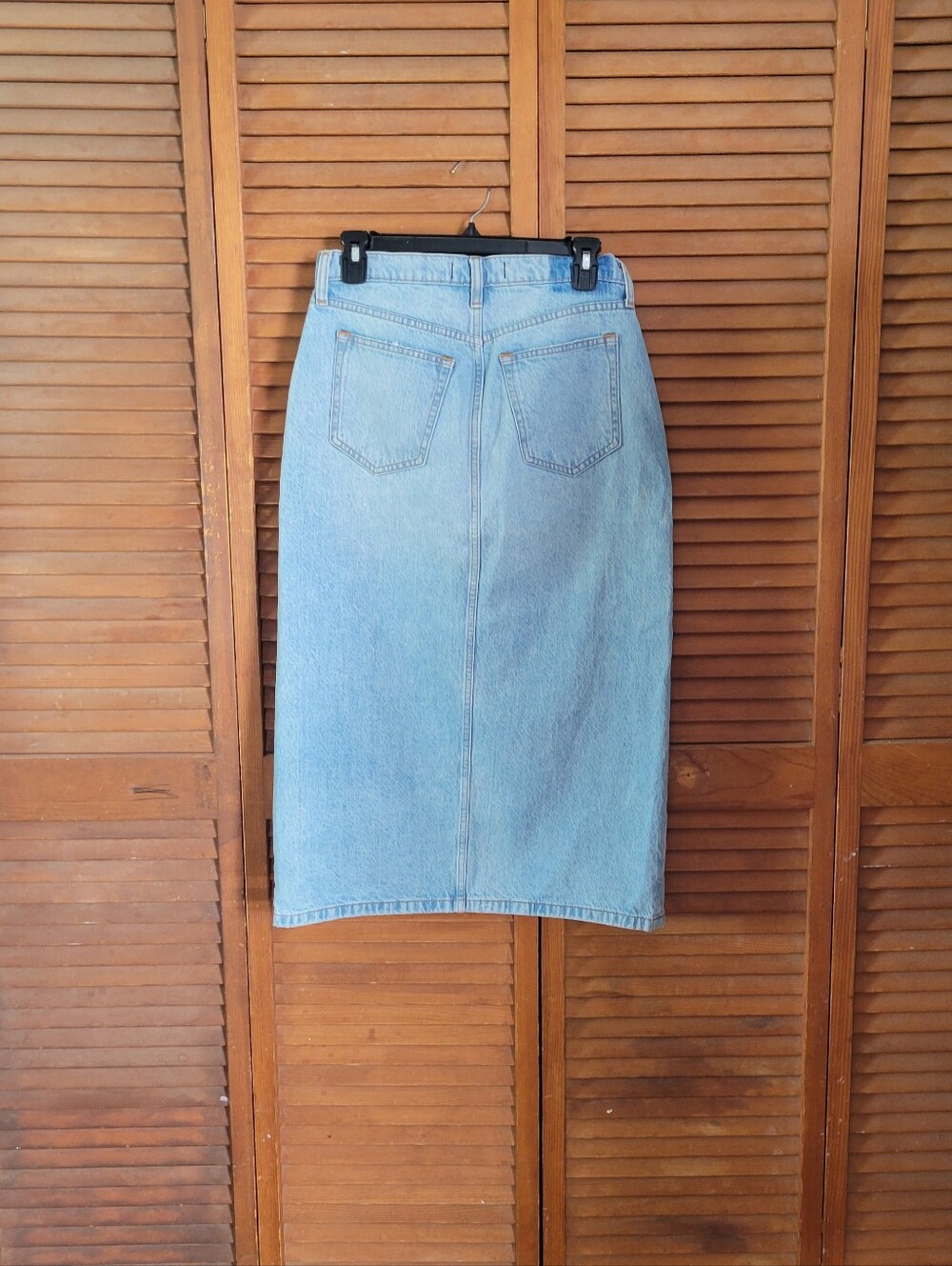 Abercrombie & Fitch Classic High Rise Denim Skirt With Slit In Front - Picture 3 of 3